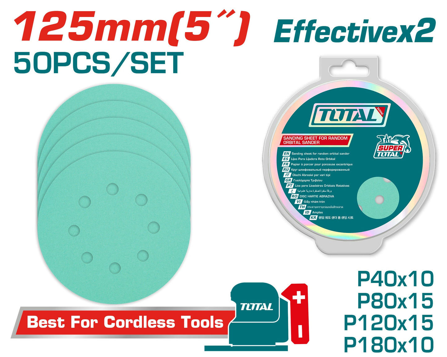 Feuille abrasive pour ponceuse orbitale aléatoire