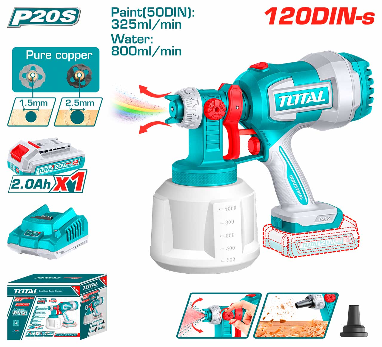 Pistolet pulvérisateur sans fil