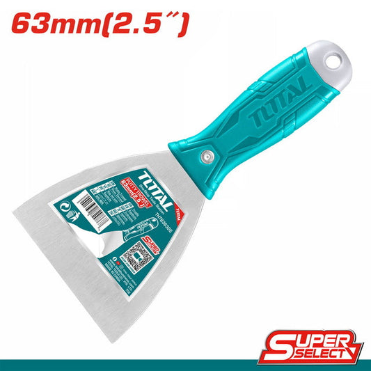Spatule à enduit TOTAL 63 mm en acier au carbone (THT836326)