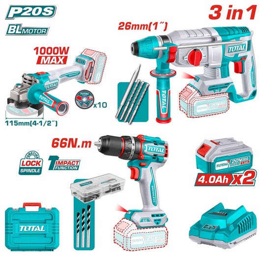 Kit Combo 3Pcs TOSLI241198 - TotalTools