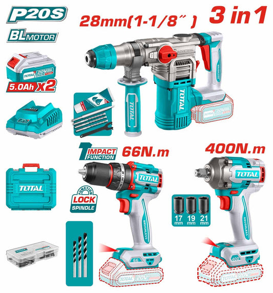 kit combo 3pcs 5Ah 2batteries